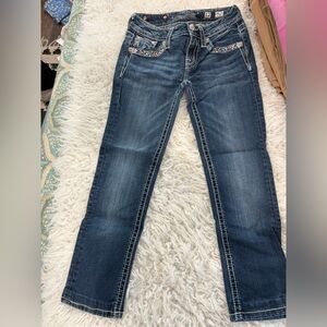 Miss Me Kids Blue Jeans with Embellished Pockets